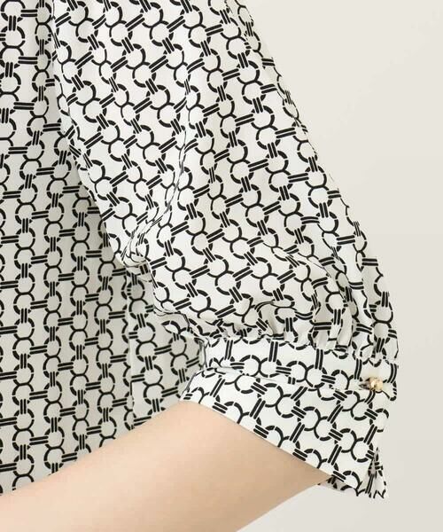 OFUON / オフオン シャツ・ブラウス | ビットプリント ボウタイ付きブラウス/洗える/WEB限定サイズあり | 詳細21