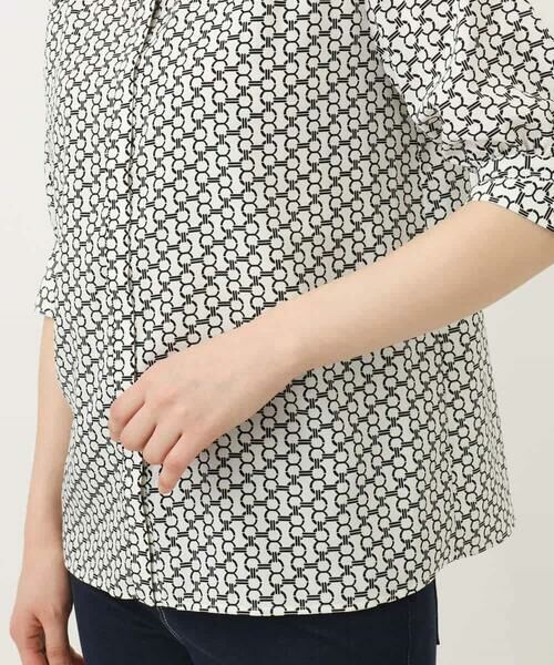 OFUON / オフオン シャツ・ブラウス | ビットプリント ボウタイ付きブラウス/洗える/WEB限定サイズあり | 詳細23