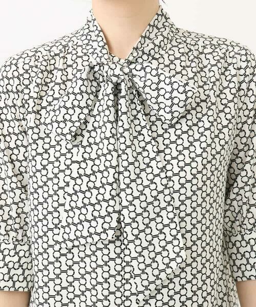 OFUON / オフオン シャツ・ブラウス | ビットプリント ボウタイ付きブラウス/洗える/WEB限定サイズあり | 詳細26