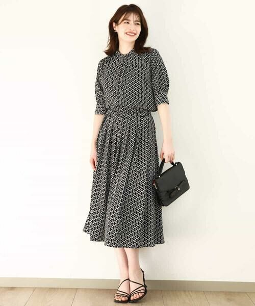 OFUON / オフオン シャツ・ブラウス | ビットプリント ボウタイ付きブラウス/洗える/WEB限定サイズあり | 詳細6