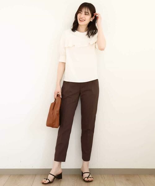 OFUON / オフオン シャツ・ブラウス | フロントフリルデザインブラウス/洗える/WEB限定サイズあり | 詳細13