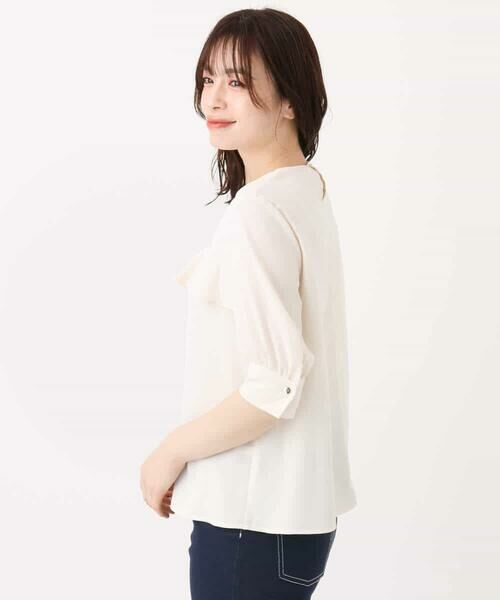 OFUON / オフオン シャツ・ブラウス | フロントフリルデザインブラウス/洗える/WEB限定サイズあり | 詳細20