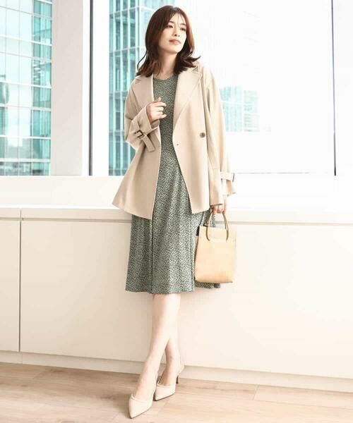 OFUON / オフオン ロング・マキシ丈ワンピース | フレアスリーブ小花柄ワンピース/洗える/WEB限定サイズあり | 詳細14