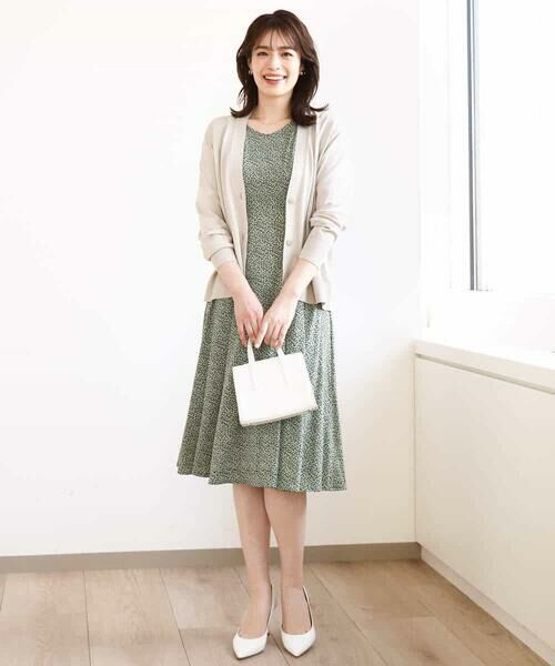 OFUON / オフオン ロング・マキシ丈ワンピース | フレアスリーブ小花柄ワンピース/洗える/WEB限定サイズあり | 詳細20