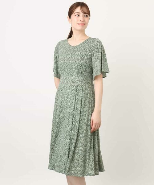 OFUON / オフオン ロング・マキシ丈ワンピース | フレアスリーブ小花柄ワンピース/洗える/WEB限定サイズあり | 詳細21