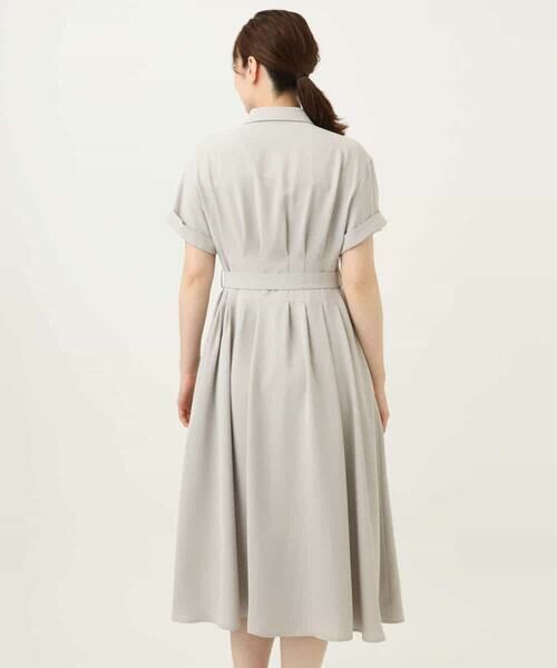OFUON / オフオン ロング・マキシ丈ワンピース | スキッパーネックシャツワンピース/洗える/WEB限定サイズあり | 詳細15