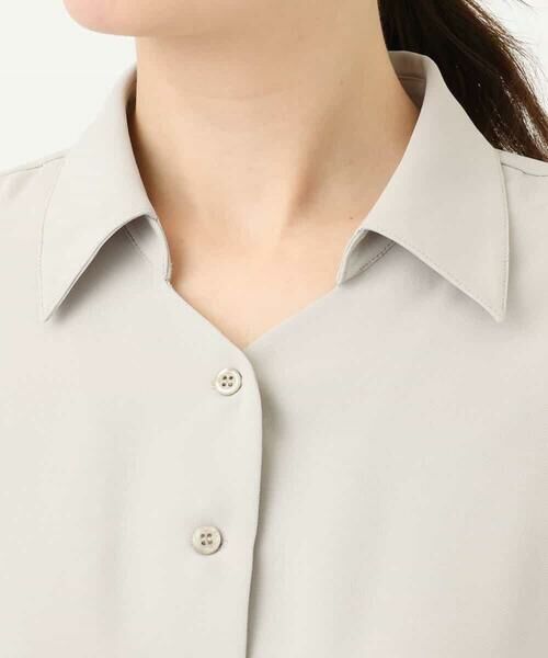 OFUON / オフオン ロング・マキシ丈ワンピース | スキッパーネックシャツワンピース/洗える/WEB限定サイズあり | 詳細16