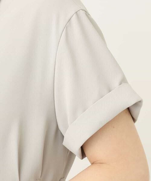 OFUON / オフオン ロング・マキシ丈ワンピース | スキッパーネックシャツワンピース/洗える/WEB限定サイズあり | 詳細17