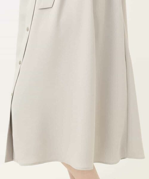 OFUON / オフオン ロング・マキシ丈ワンピース | スキッパーネックシャツワンピース/洗える/WEB限定サイズあり | 詳細19