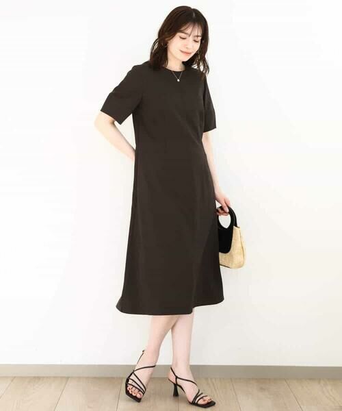 OFUON / オフオン ロング・マキシ丈ワンピース | リネンライク ランタンスリーブワンピース/洗える/WEB限定サイズあり | 詳細1