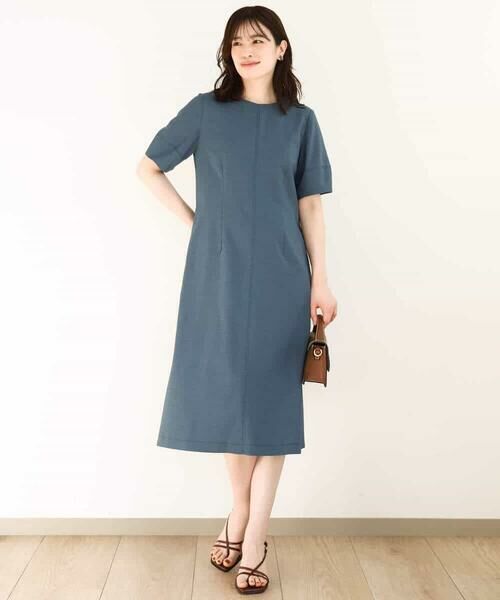 OFUON / オフオン ロング・マキシ丈ワンピース | リネンライク ランタンスリーブワンピース/洗える/WEB限定サイズあり | 詳細10