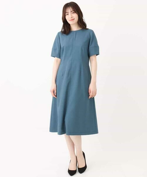 OFUON / オフオン ロング・マキシ丈ワンピース | リネンライク ランタンスリーブワンピース/洗える/WEB限定サイズあり | 詳細12