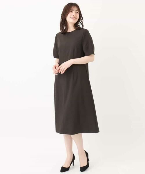 OFUON / オフオン ロング・マキシ丈ワンピース | リネンライク ランタンスリーブワンピース/洗える/WEB限定サイズあり | 詳細21