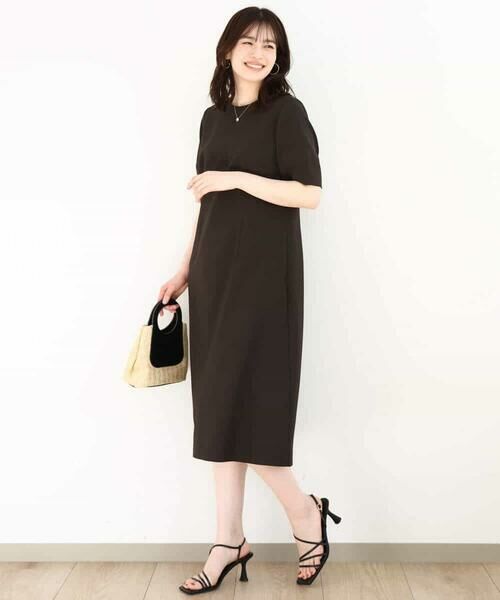 OFUON / オフオン ロング・マキシ丈ワンピース | リネンライク ランタンスリーブワンピース/洗える/WEB限定サイズあり | 詳細4