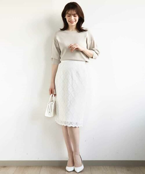 OFUON / オフオン ニット・セーター | ボートネック五分袖ニット/接触冷感/洗える/WEB限定サイズあり | 詳細10