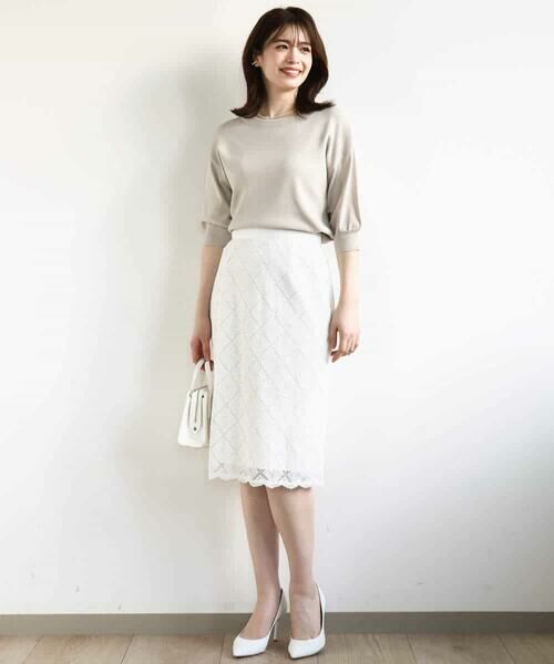 OFUON / オフオン ニット・セーター | ボートネック五分袖ニット/接触冷感/洗える/WEB限定サイズあり | 詳細11