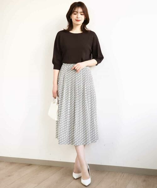 OFUON / オフオン ニット・セーター | ボートネック五分袖ニット/接触冷感/洗える/WEB限定サイズあり | 詳細13