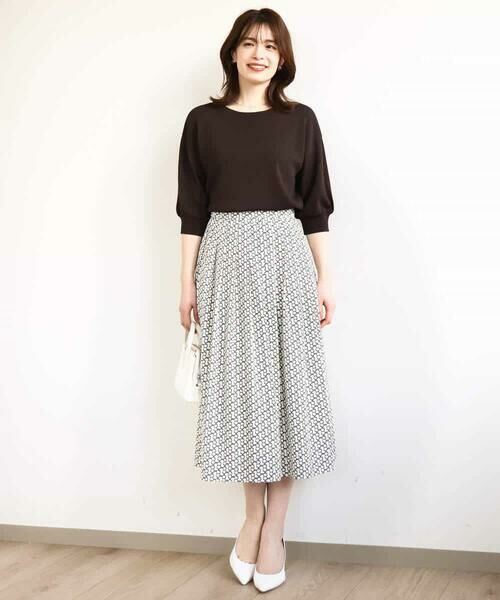 OFUON / オフオン ニット・セーター | ボートネック五分袖ニット/接触冷感/洗える/WEB限定サイズあり | 詳細14