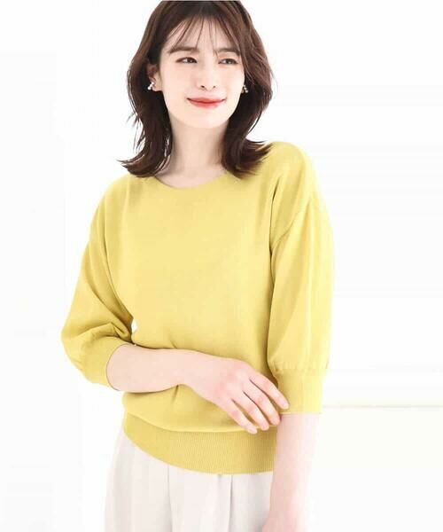 OFUON / オフオン ニット・セーター | ボートネック五分袖ニット/接触冷感/洗える/WEB限定サイズあり | 詳細16