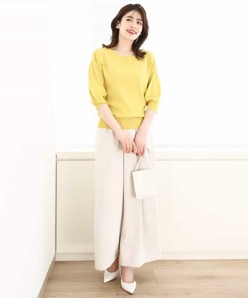 OFUON / オフオン ニット・セーター | ボートネック五分袖ニット/接触冷感/洗える/WEB限定サイズあり | 詳細17