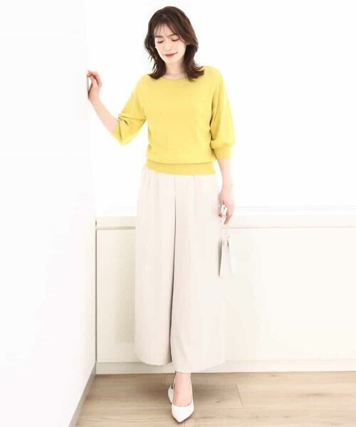 OFUON / オフオン ニット・セーター | ボートネック五分袖ニット/接触冷感/洗える/WEB限定サイズあり | 詳細19