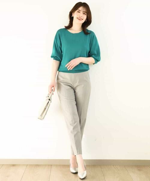 OFUON / オフオン ニット・セーター | ボートネック五分袖ニット/接触冷感/洗える/WEB限定サイズあり | 詳細2