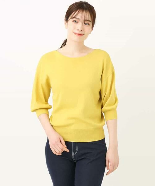 OFUON / オフオン ニット・セーター | ボートネック五分袖ニット/接触冷感/洗える/WEB限定サイズあり | 詳細20