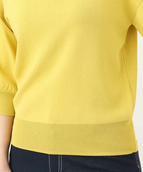 OFUON / オフオン ニット・セーター | ボートネック五分袖ニット/接触冷感/洗える/WEB限定サイズあり | 詳細25