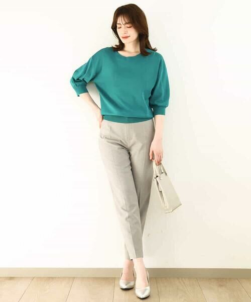 OFUON / オフオン ニット・セーター | ボートネック五分袖ニット/接触冷感/洗える/WEB限定サイズあり | 詳細4