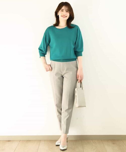 OFUON / オフオン ニット・セーター | ボートネック五分袖ニット/接触冷感/洗える/WEB限定サイズあり | 詳細5