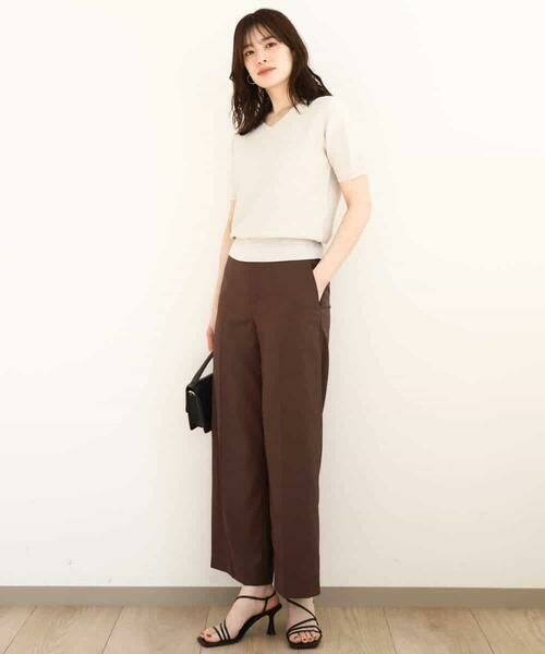 OFUON / オフオン ニット・セーター | ガーター編み半袖ラメニット/洗える/WEB限定サイズあり | 詳細10