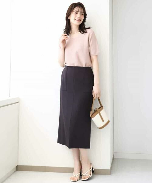 OFUON / オフオン ニット・セーター | ガーター編み半袖ラメニット/洗える/WEB限定サイズあり | 詳細20