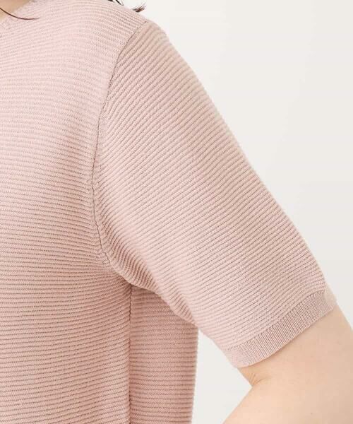 OFUON / オフオン ニット・セーター | ガーター編み半袖ラメニット/洗える/WEB限定サイズあり | 詳細25