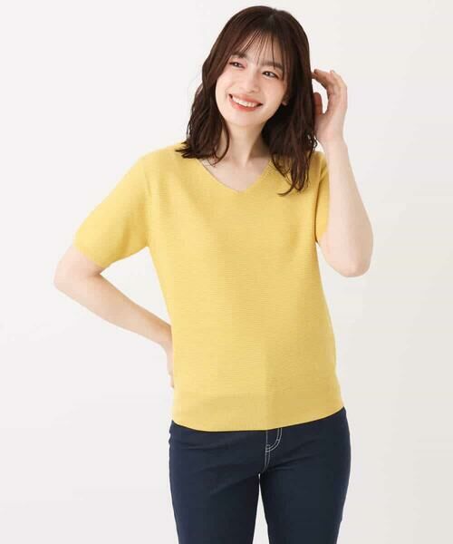 OFUON / オフオン ニット・セーター | ガーター編み半袖ラメニット/洗える/WEB限定サイズあり | 詳細28