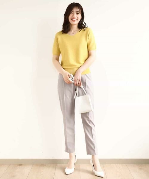 OFUON / オフオン ニット・セーター | ガーター編み半袖ラメニット/洗える/WEB限定サイズあり | 詳細4