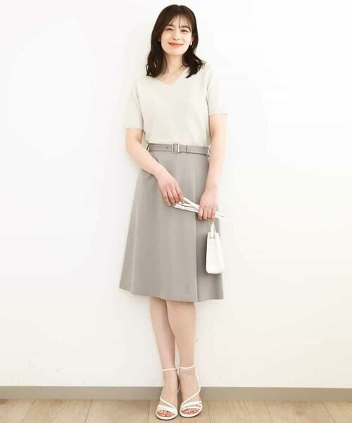 OFUON / オフオン ニット・セーター | ガーター編み半袖ラメニット/洗える/WEB限定サイズあり | 詳細6