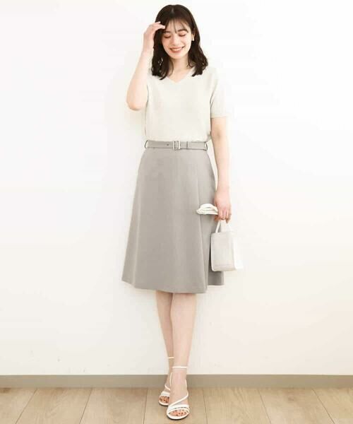 OFUON / オフオン ニット・セーター | ガーター編み半袖ラメニット/洗える/WEB限定サイズあり | 詳細7