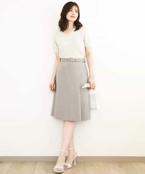 OFUON / オフオン ニット・セーター | ガーター編み半袖ラメニット/洗える/WEB限定サイズあり | 詳細8