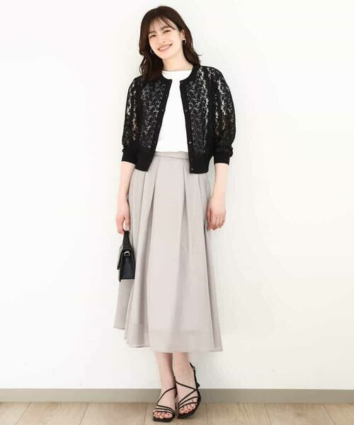 OFUON / オフオン ロング・マキシ丈スカート | タックフレアーシアースカート/洗える | 詳細11