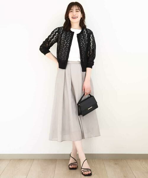 OFUON / オフオン ロング・マキシ丈スカート | タックフレアーシアースカート/洗える | 詳細12