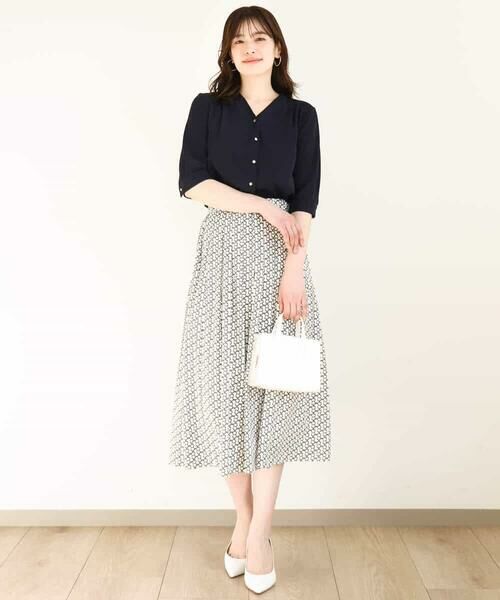 OFUON / オフオン ロング・マキシ丈スカート | タックフレアーシアースカート/洗える | 詳細13