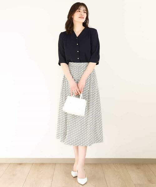 OFUON / オフオン ロング・マキシ丈スカート | タックフレアーシアースカート/洗える | 詳細14