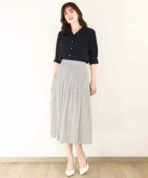 OFUON / オフオン ロング・マキシ丈スカート | タックフレアーシアースカート/洗える | 詳細15