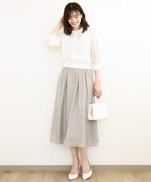 OFUON / オフオン ロング・マキシ丈スカート | タックフレアーシアースカート/洗える | 詳細16