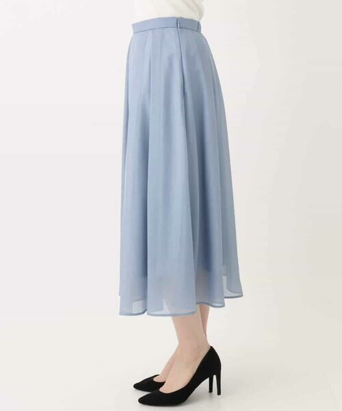 OFUON / オフオン ロング・マキシ丈スカート | タックフレアーシアースカート/洗える | 詳細27