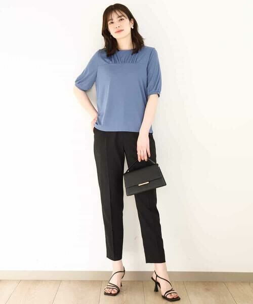 OFUON / オフオン カットソー | ギャザーデザインカットソー/接触冷感・UVカット/洗える/WEB限定サイズあり | 詳細18