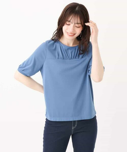 OFUON / オフオン カットソー | ギャザーデザインカットソー/接触冷感・UVカット/洗える/WEB限定サイズあり | 詳細22
