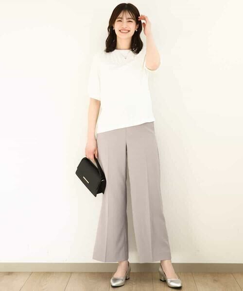 OFUON / オフオン カットソー | ギャザーデザインカットソー/接触冷感・UVカット/洗える/WEB限定サイズあり | 詳細3