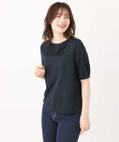 OFUON / オフオン カットソー | ギャザーデザインカットソー/接触冷感・UVカット/洗える/WEB限定サイズあり | 詳細30