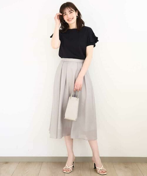 OFUON / オフオン カットソー | フリルデザインスリーブカットソー/接触冷感/洗える/WEB限定サイズあり | 詳細10